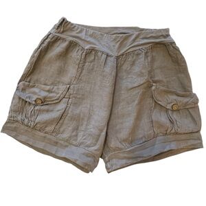 Casual Gray Linen Women's Shorts Sz M
